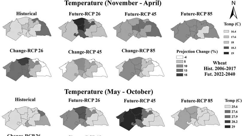 The impact of climate changes on the water footprint of wheat and maize production in the Nile Delta, Egypt